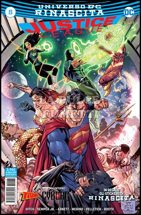 JUSTICE LEAGUE # 63 - JUSTICE LEAGUE 5 - RINASCITA + STICKERS